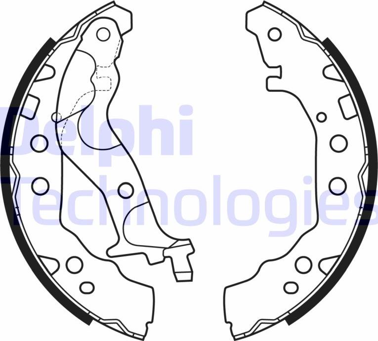 Delphi LS2175 - Комплект гальм, барабанний механізм autozip.com.ua