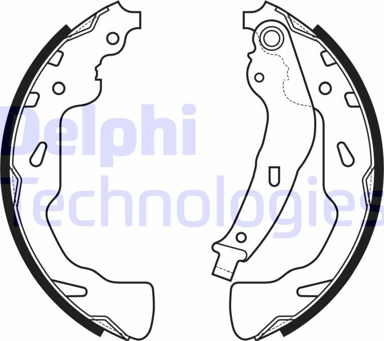 Delphi LS2176 - Комплект гальм, барабанний механізм autozip.com.ua