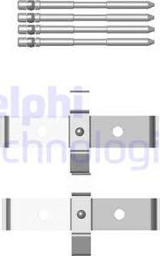 Delphi LX0469 - Комплектуючі, колодки дискового гальма autozip.com.ua