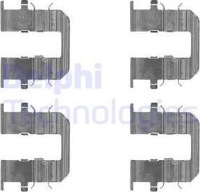 Delphi LX0489 - Комплектуючі, колодки дискового гальма autozip.com.ua