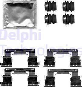 Delphi LX0619 - Комплектуючі, колодки дискового гальма autozip.com.ua