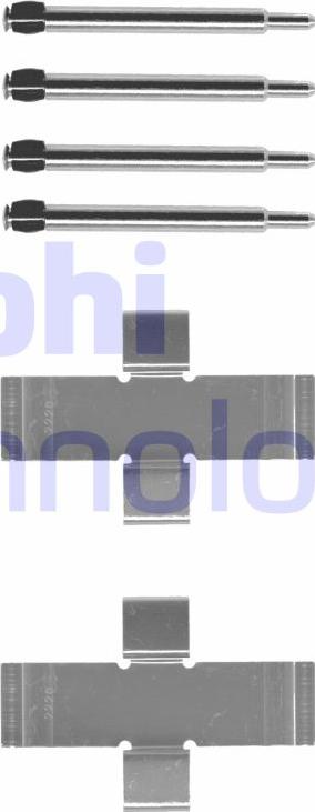 Delphi LX0006 - Комплектуючі, колодки дискового гальма autozip.com.ua