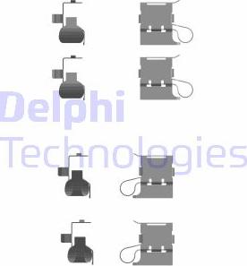 Delphi LX0756 - Комплектуючі, колодки дискового гальма autozip.com.ua