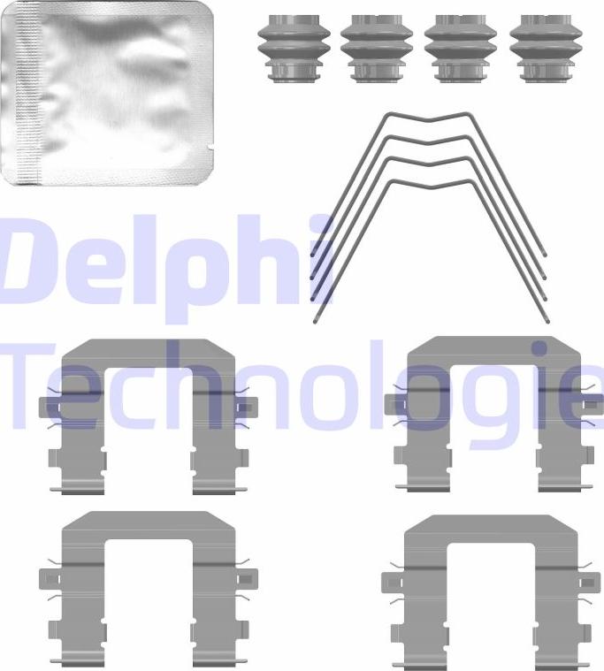 Delphi LX0779 - Комплектуючі, колодки дискового гальма autozip.com.ua