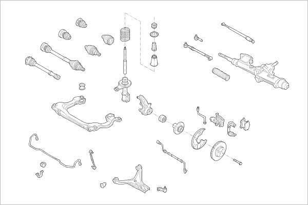 Delphi OE-AUDI-000001401-F - Підвіска колеса autozip.com.ua