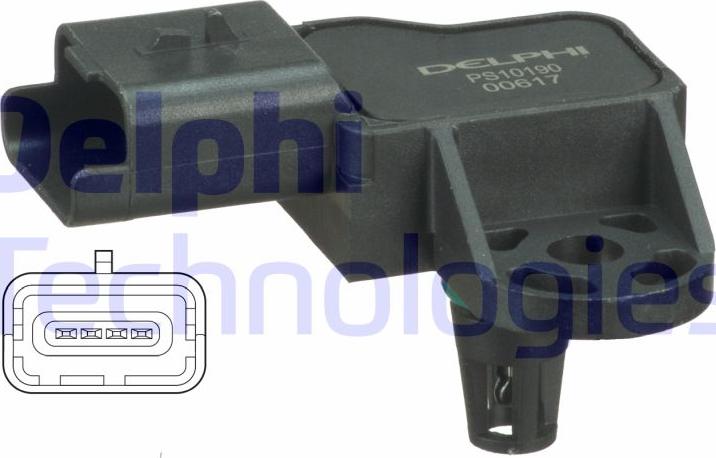 Delphi PS10190 - Датчик тиску повітря, висотний коректор autozip.com.ua