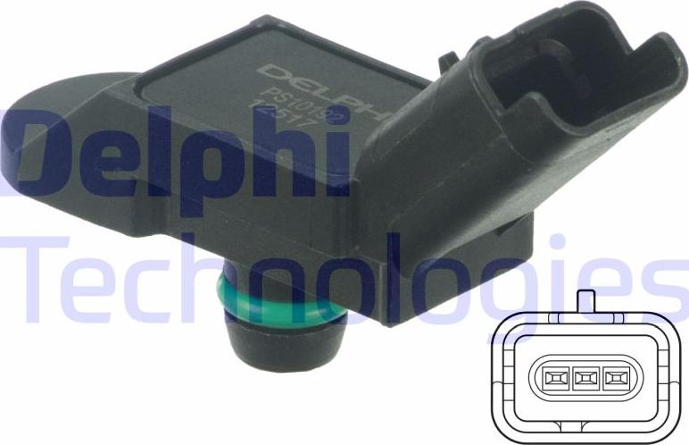 Delphi PS10192 - Датчик, тиск у впускний трубі autozip.com.ua