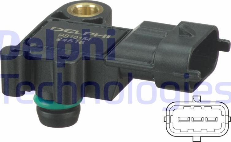 Delphi PS10154 - Датчик, тиск у впускний трубі autozip.com.ua