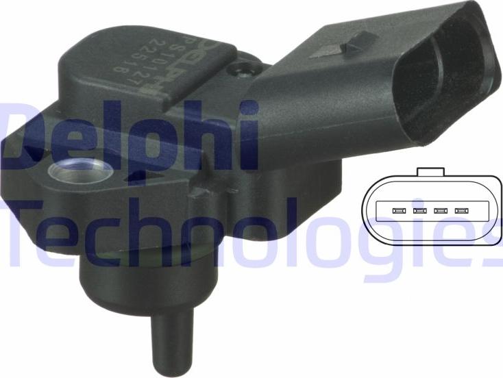 Delphi PS10127 - Датчик, тиск наддуву autozip.com.ua