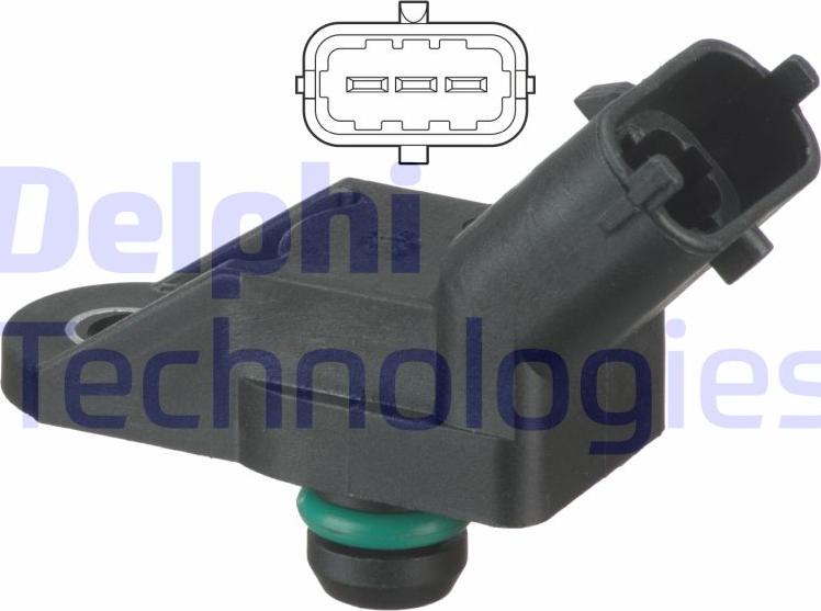Delphi PS10172 - Датчик, тиск у впускний трубі autozip.com.ua
