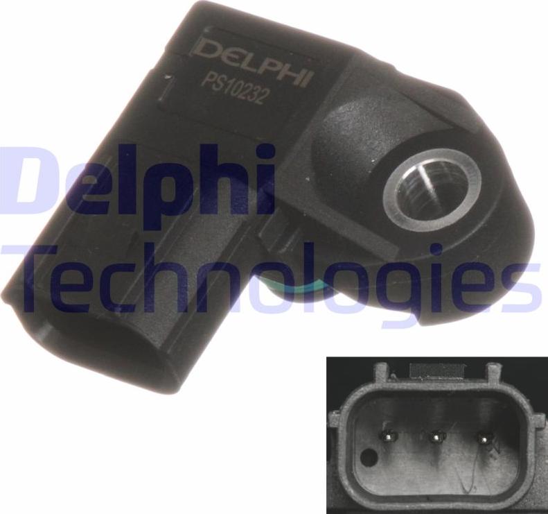 Delphi PS10232-12B1 - Датчик, тиск у впускний трубі autozip.com.ua