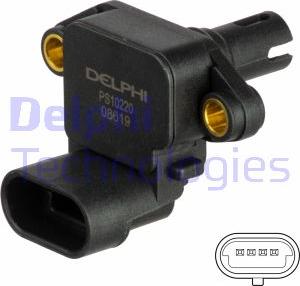 Delphi PS10220 - Датчик, тиск наддуву autozip.com.ua
