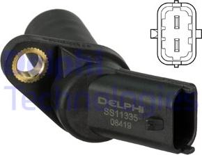 Delphi SS11335 - Датчик імпульсів, колінчастий вал autozip.com.ua