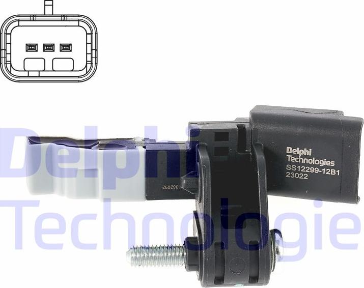 Delphi SS12299-12B1 - Датчик імпульсів, колінчастий вал autozip.com.ua