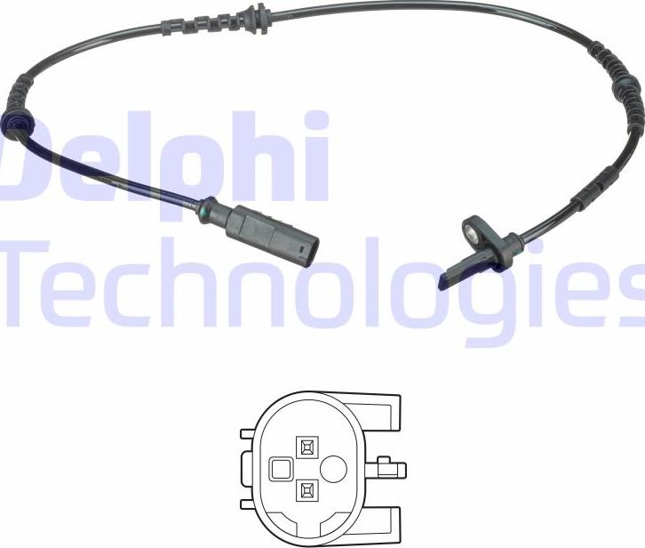 Delphi SS20596 - Датчик ABS, частота обертання колеса autozip.com.ua