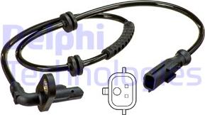 Delphi SS20601 - Датчик ABS, частота обертання колеса autozip.com.ua