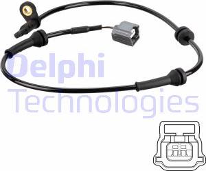 Delphi SS20802 - Датчик ABS, частота обертання колеса autozip.com.ua