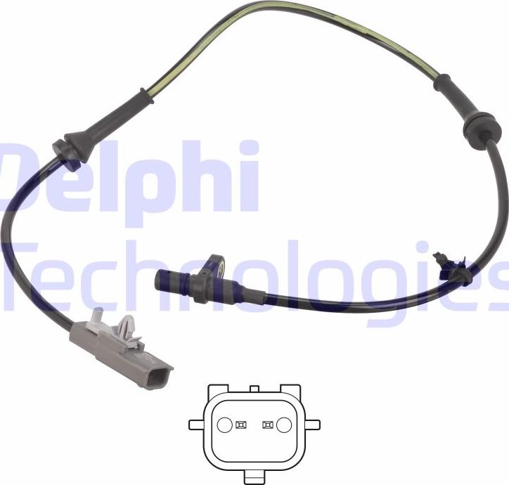 Delphi SS21256-12B1 - Датчик ABS, частота обертання колеса autozip.com.ua