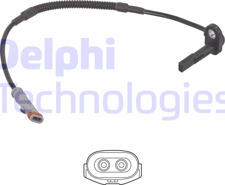 Delphi SS21252-12B1 - Датчик ABS, частота обертання колеса autozip.com.ua