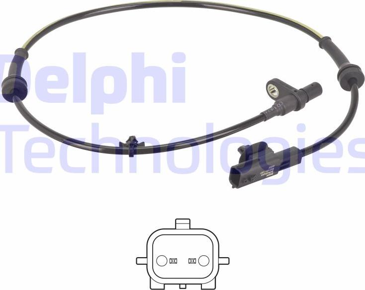 Delphi SS21257-12B1 - Датчик ABS, частота обертання колеса autozip.com.ua
