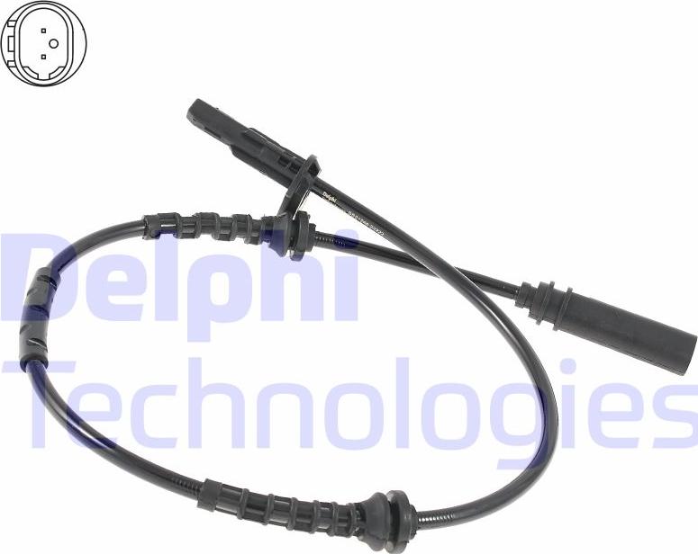 Delphi SS21266-12B1 - Датчик ABS, частота обертання колеса autozip.com.ua
