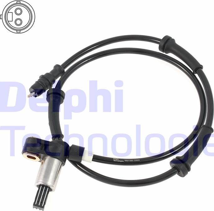 Delphi SS21263-12B1 - Датчик ABS, частота обертання колеса autozip.com.ua