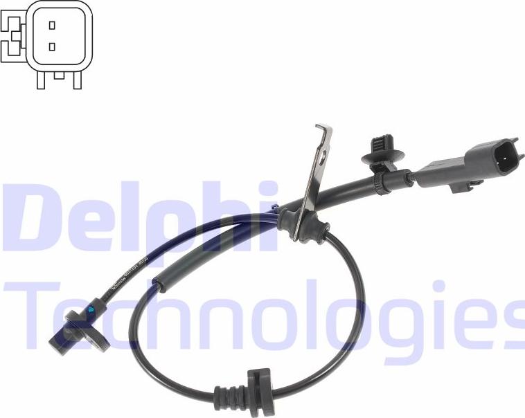 Delphi SS21234-12B1 - Датчик ABS, частота обертання колеса autozip.com.ua