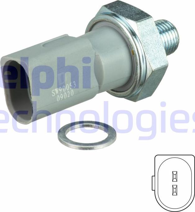 Delphi SW90053 - Датчик, тиск масла autozip.com.ua