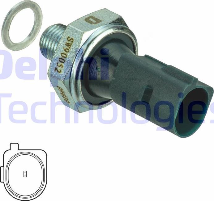 Delphi SW90052 - Датчик, тиск масла autozip.com.ua
