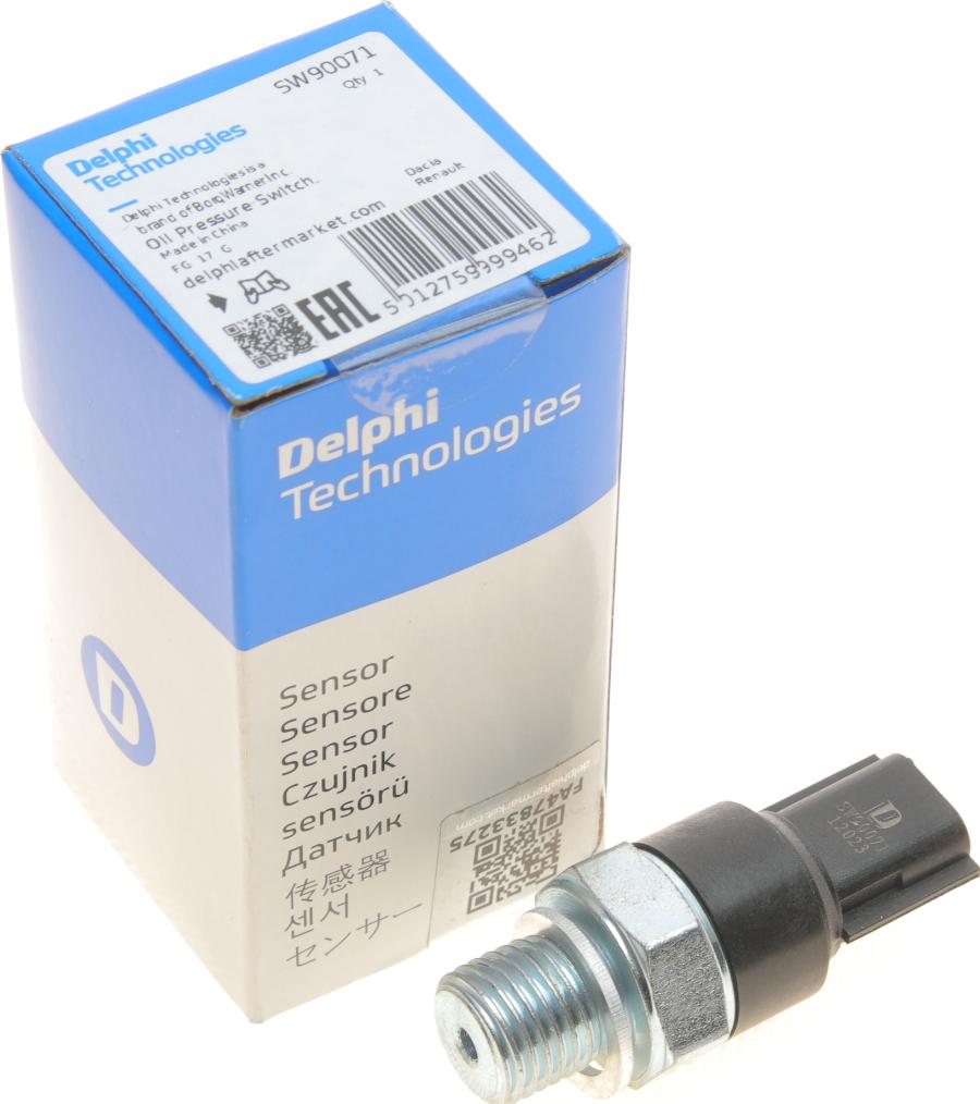 Delphi SW90071 - Датчик, тиск масла autozip.com.ua