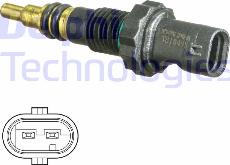 Delphi TS10495 - Датчик, температура охолоджуючої рідини autozip.com.ua
