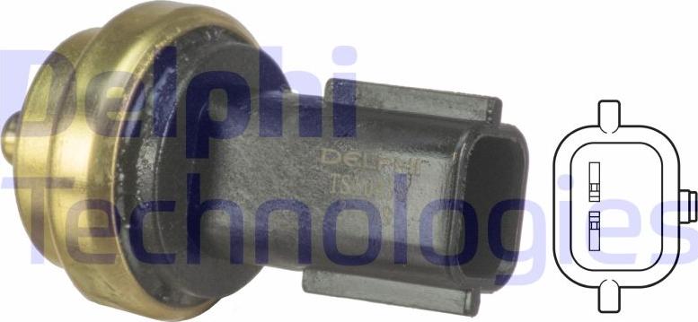 Delphi TS10458 - Датчик, температура охолоджуючої рідини autozip.com.ua