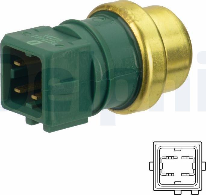 Delphi TS10487 - Датчик, температура охолоджуючої рідини autozip.com.ua