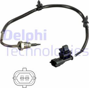 Delphi TS30142 - Датчик, температура вихлопних газів autozip.com.ua