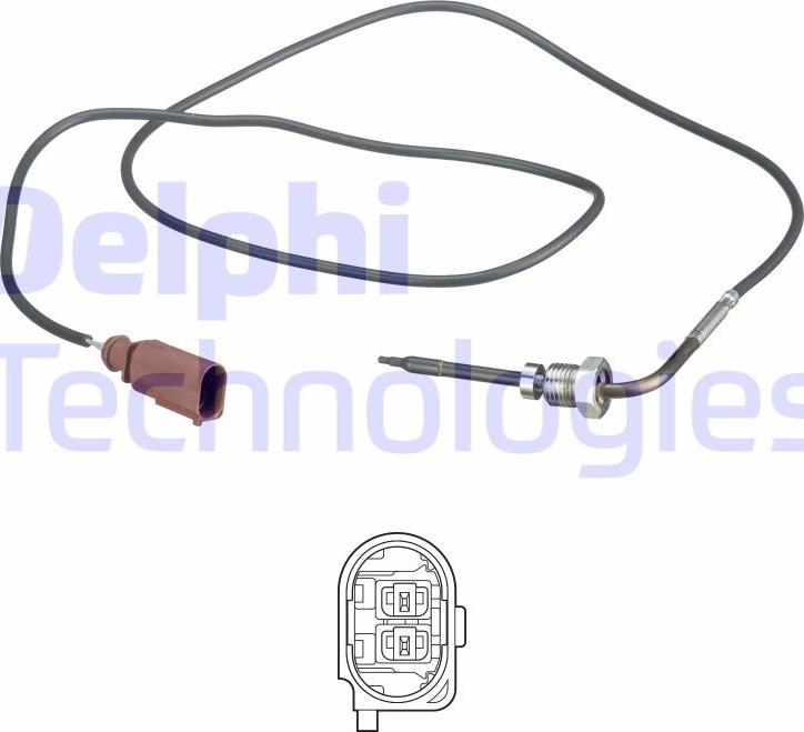 Delphi TS30169 - Датчик, температура вихлопних газів autozip.com.ua