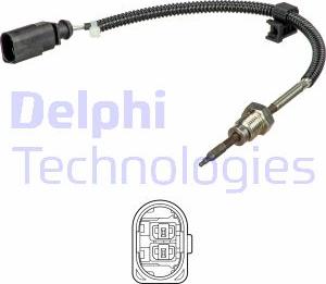 Delphi TS30258 - Датчик, температура вихлопних газів autozip.com.ua