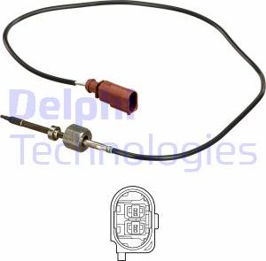 Delphi TS30252 - Датчик, температура вихлопних газів autozip.com.ua