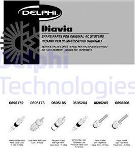 Delphi TSP0695015 - Ремонтний комплект, кондиціонер autozip.com.ua