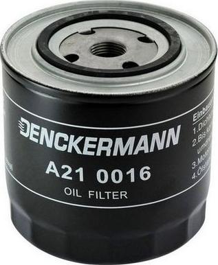 Denckermann A210016 - Масляний фільтр autozip.com.ua