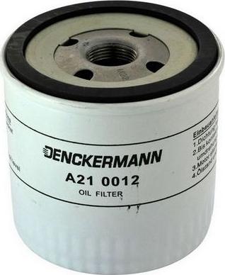 Denckermann A210012 - Масляний фільтр autozip.com.ua