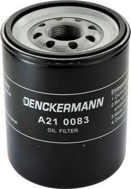 Denckermann A210083 - Фильтр масляный двигателя MAZDA 626 2.0D 87-97. MITSUBISHI GALANT 2.0TD 96-04 пр-во DENCKERMANN autozip.com.ua
