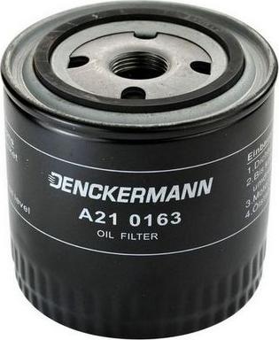 Denckermann A210163 - Фільтр масляний Honda Accord 2.0 TDi 96-01 autozip.com.ua
