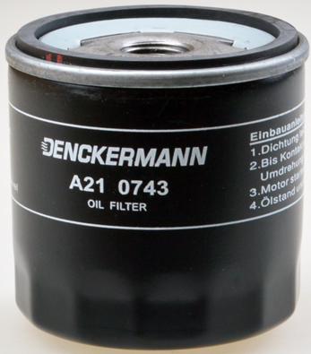 Denckermann A210743 - Масляний фільтр autozip.com.ua