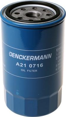 Denckermann A210716 - Фильтр масляный HYUNDAI TUCSON 2.0 CRDI 06-10. SANTA FE 2.2 CRDI 06-12 пр-во DENCKERMANN autozip.com.ua