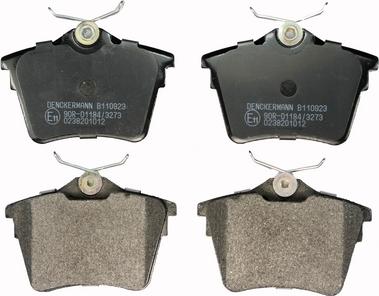 Denckermann B110923 - Гальмівні колодки, дискові гальма autozip.com.ua