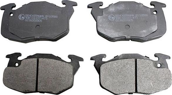 Denckermann B110588 - Гальмівні колодки, дискові гальма autozip.com.ua