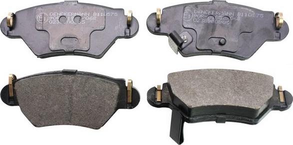 Denckermann B110575 - Гальмівні колодки, дискові гальма autozip.com.ua