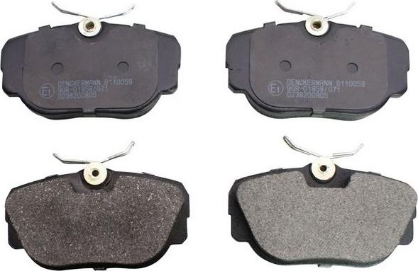 Denckermann B110059 - Гальмівні колодки, дискові гальма autozip.com.ua
