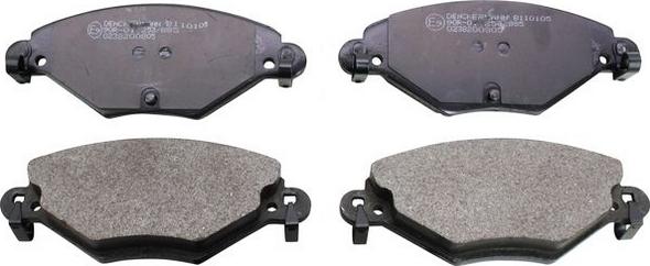 Denckermann B110105 - Гальмівні колодки, дискові гальма autozip.com.ua