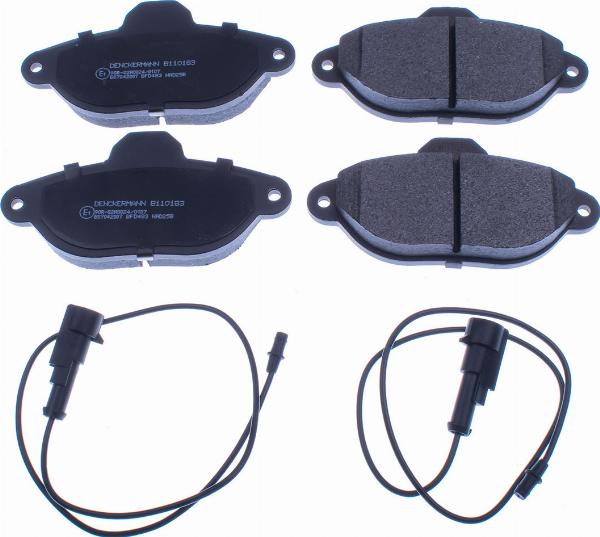 Denckermann B110183 - Гальмівні колодки, дискові гальма autozip.com.ua